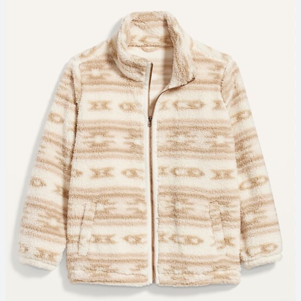OLD NAVY Cozy Sherpa Zip-Front Jacket - Large